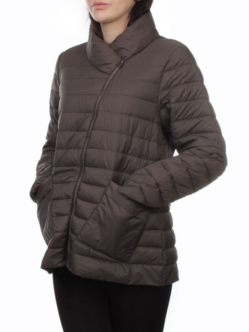 K-635 DK.BROWN Куртка демисезонная стеганая женская (70 гр. холлофайбер) - Fashion фото 5