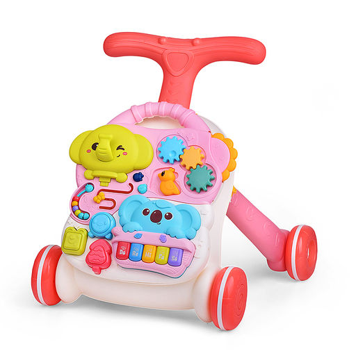 Игровой центр-Каталка "Слоник и коала" цвет розовый, 3 в 1 в коробке