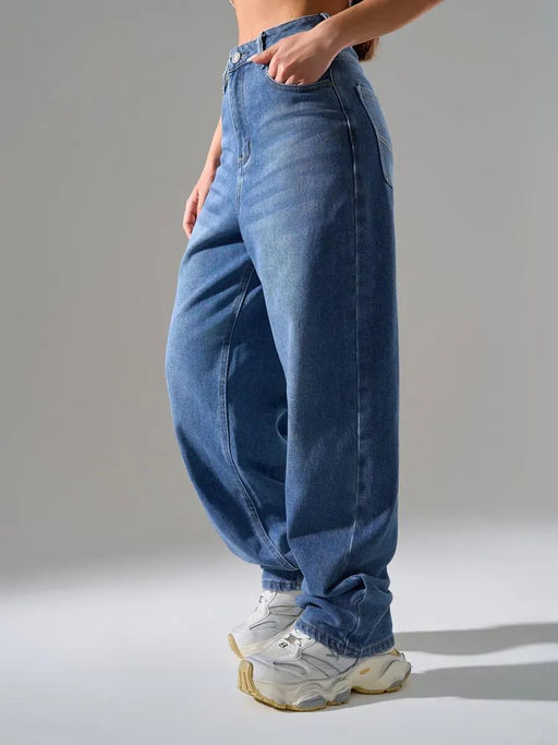 Джинсы багги мом