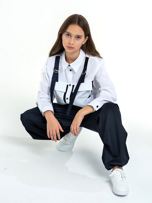 Школьные брюки для девочки Mooriposh, модель 0447