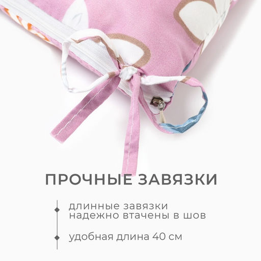 Цена за 2 шт. Подушка на стул «Этель. Цветы», 40×40 см, сиреневая