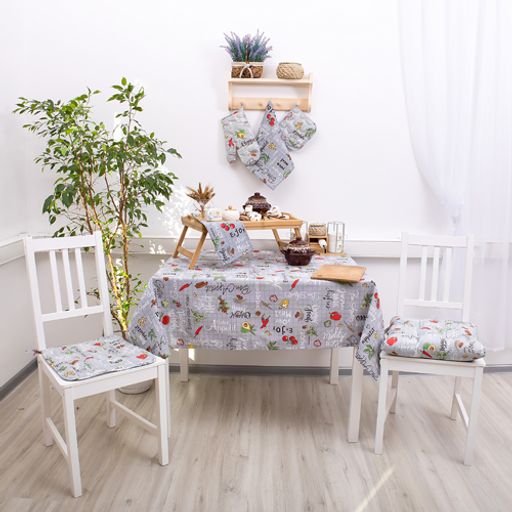 Сидушка на стул с завязками Радушная хозяйка 40х40, бязь, Чили