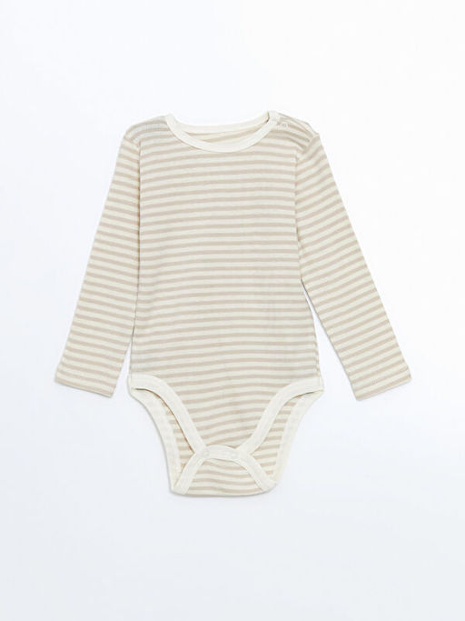 Bask?l? Erkek Bebek ??t??tl? Bodysuit 2li