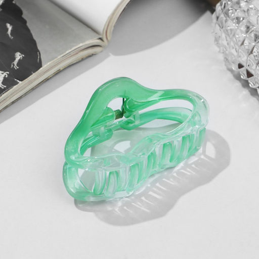 Цена за 12 шт. Крабик для волос «Альба», овал колор, 7 см, МИКС