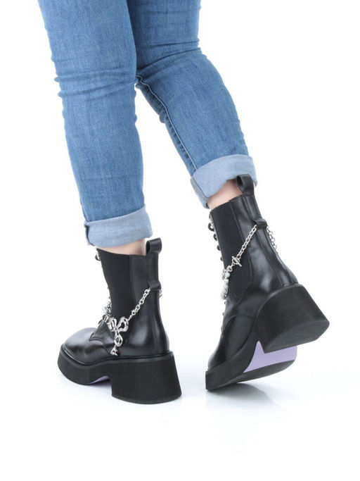 01-GZ6190-L61 BLACK Ботинки демисезонные женские (натуральная кожа) - Фабричный китай фото 2