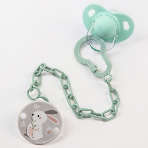 Держатель для соски - пустышки на цепочке Зайка - Крошка я фото 4