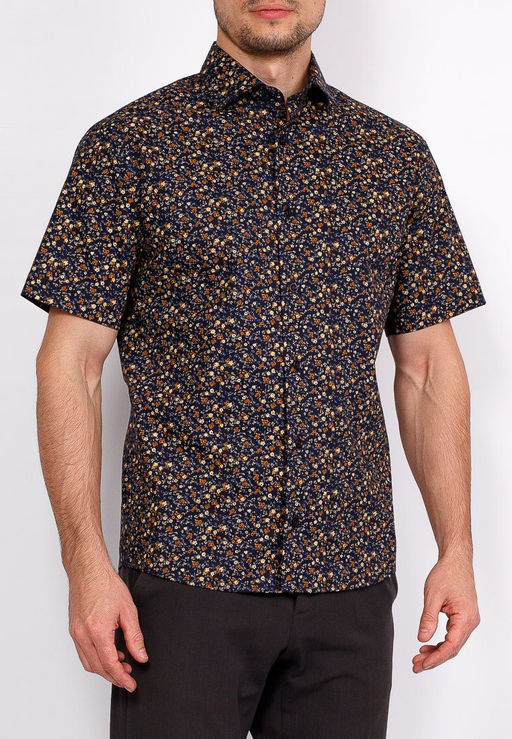 Сорочка мужская короткий рукав GREG 253/107/5432/KZS STRETCH  фото 6