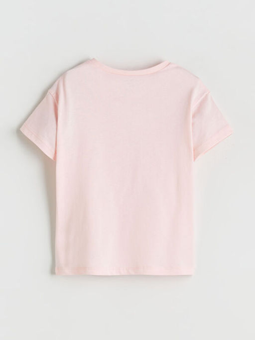 Bisiklet Yaka Bask?l? K?z Bebek Ti??rt