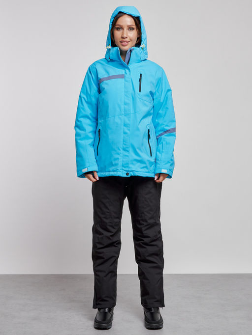 Горнолыжный костюм женский большого размера зимний голубого цвета 03382Gl - Chunmai фото 5