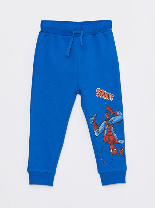 Bisiklet Yaka Uzun Kollu Spiderman Bask?l? Erkek Bebek Sweatshirt ve E?ofman Alt 2li Tak?m - Waikiki фото 3