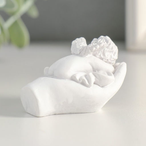 Фигурка полистоун «Белоснежный ангел в ладошке», 5.2×3×3 см, МИКС