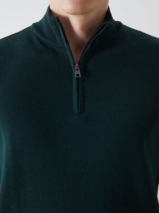 Dik Yaka Uzun Kollu Erkek Triko Kazak