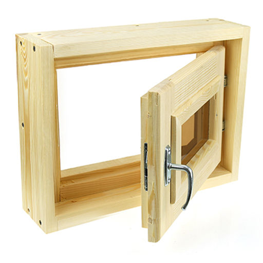 Оконный блок деревянный 30х40х10см, тонированное двойное стекло, сосна (Россия) - Домашняя мода фото 2