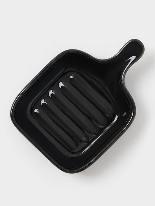 Соусники с ручкой Доляна Сковорода, набор 4 шт., 50 мл, керамика, чёрные  фото 3