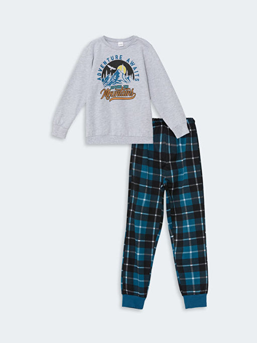 Bisiklet Yaka Erkek ?ocuk Pijama Tak?m?