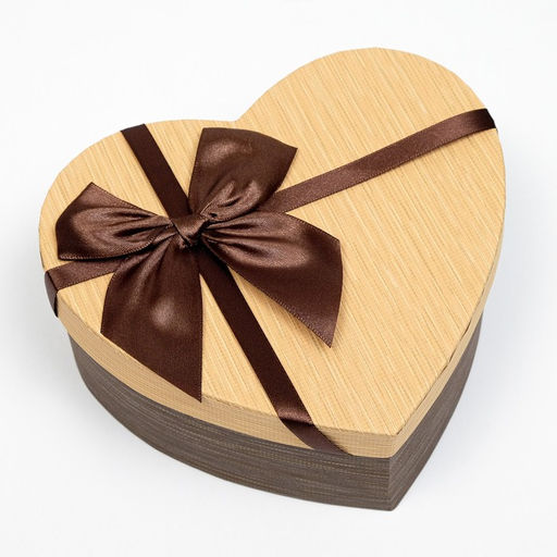Набор подарочных коробок 3 в 1 «Сердце», с бантом, коричневый, 22×20×9 - 16×14×6 см