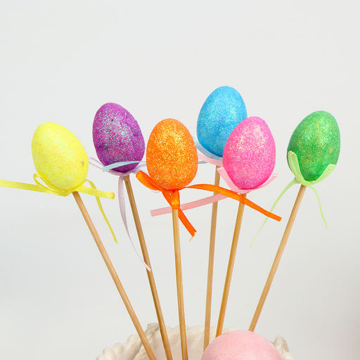 Цена за 10 шт. Пасхальный декор, топперы «Яркие краски», 3×14×27 см