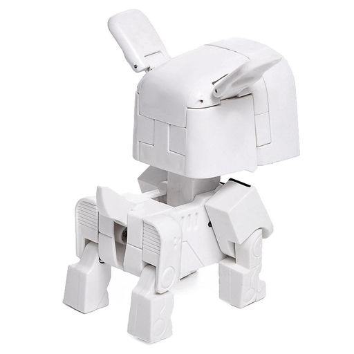 Робот-часы Щенок, трансформируется в будильник, работает от батареек, цвет белый - IQ BOT фото 4