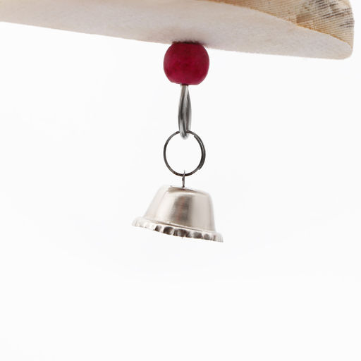 Игрушка с панцирем каракатицы, люфой и колокольчиком, 20 х 5 см, оранжевая - Пижон фото 2