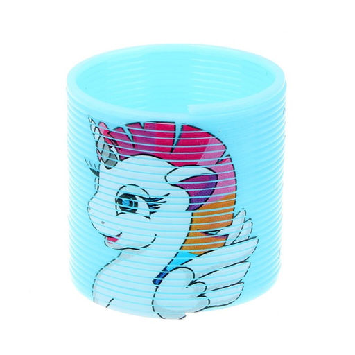 Цена за 12 шт. Пружинка - радуга «Единорог», d=3.5 см, в шоубоксе, МИКС