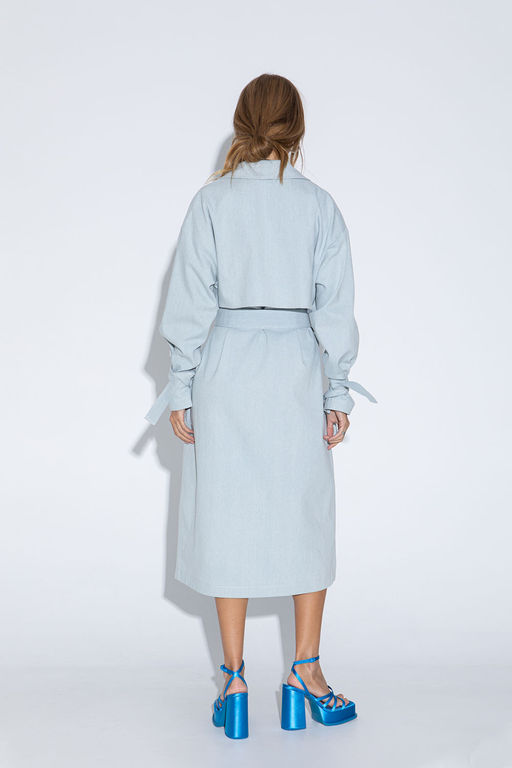 Плащ Pirs 4591 голубой  фото 2