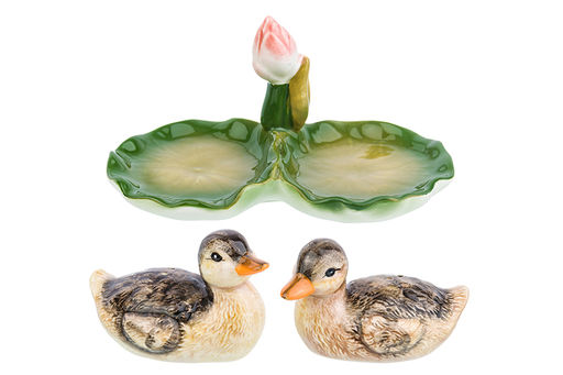 Набор для специй 3 пр. 40 мл 14*10*7 см Уточки, солонка, перечница, подставка - Elan gallery фото 19