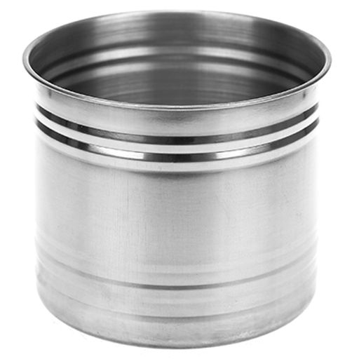 Банка для сыпучих продуктов из нержавеющей стали 1,1л, д12,5см, h10,5см, крышка пластмассовая с пароотводом, в коробке (Китай) - Домашняя мода фото 2