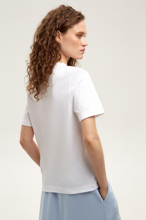 ЕВТ 3311/белый(голубые цветы) фуфайка жен