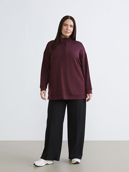 Dik Yaka Kad?n Sweatshirt Tunik