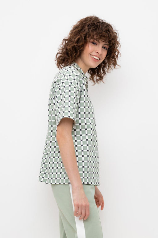 VERY NEAT _ ЕВТ 3210/шалфей,мозаика фуфайка жен  фото 3