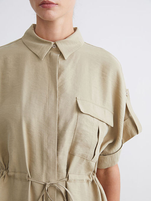 Oversize Modal Kar???ml? Kad?n G?mlek