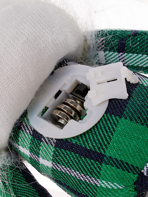 Фигура текстиль «Гном в зелёном» 42 см, 1 LED, от батареек AG13×3, свечение тёплое белое