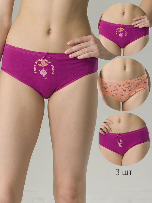 GULC4292(3шт. в упаковке) трусы для девочек