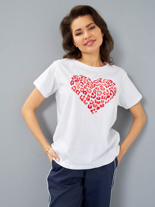 Футболка женская _ 12722/Heart - F5 фото 6