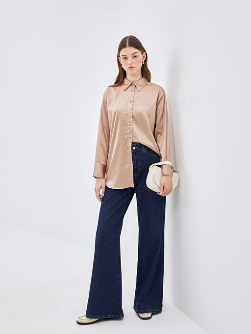 Saten Kad?n G?mlek Tunik