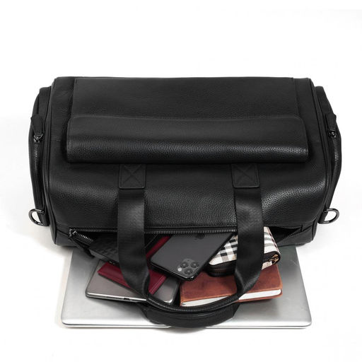 Дорожная сумка, кожа, MIRONPAN 10890 Черный