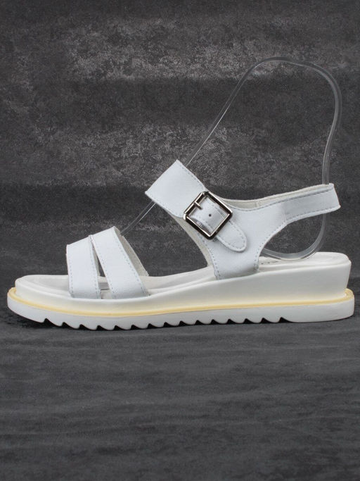 08-PEXL76-1 WHITE Босоножки женские (натуральная кожа) - Фабричный китай фото 5