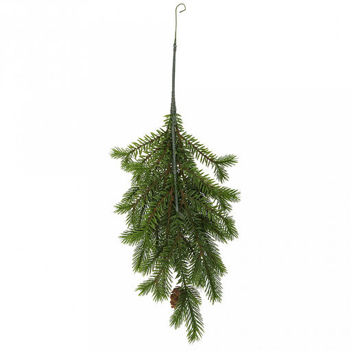 Декоративная гирлянда Ель 51см, малая, с шишками, пластик, зеленый (Россия) - Домашняя мода фото 4