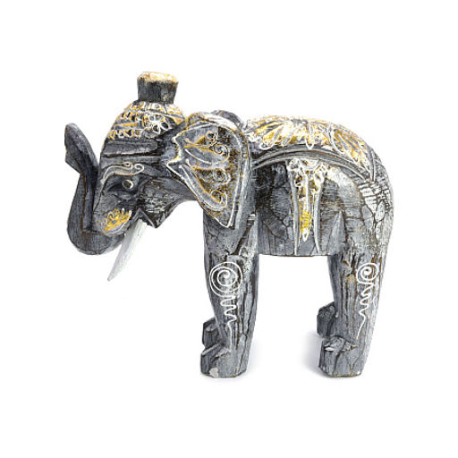 Сувенир из дерева Слон 20см-20см Албезия Антик Brown-Grey