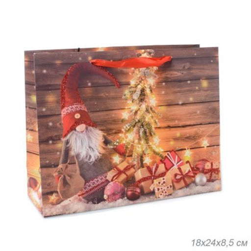 Цена за 12 шт. Пакет подарочный 18х24х8.5 / 362-61-S /уп 12/720/Новый год - ГалеонТрейд фото 5