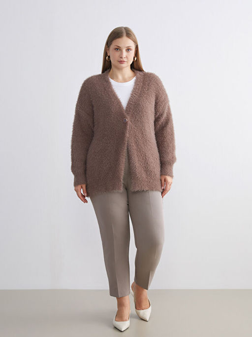 Y?ksek Bel Cigarette Kad?n Pileli Pantolon