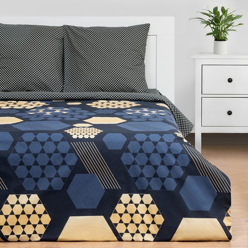 Постельное бельё Этель 1.5 сп Золотые соты 143х215 см, 150х214 см, 70х70 см - 2 шт  фото 8