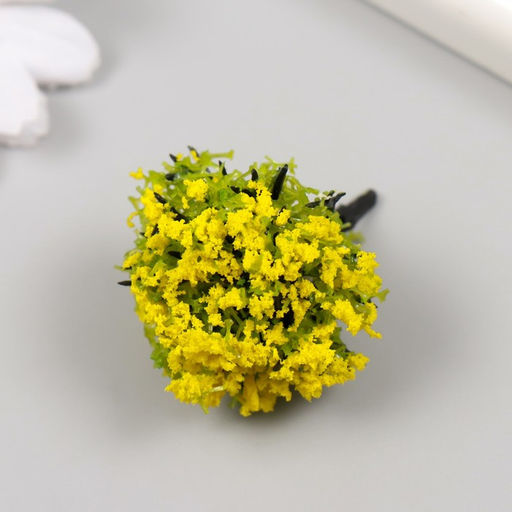 Цена за 6 шт. Искусственное растение для творчества пластик «Жёлтая акация», 4 см