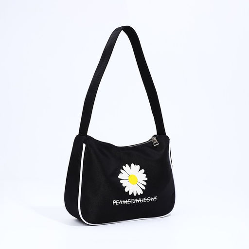 Сумка молодёжная на молнии, цвет чёрный - Simaland фото 3