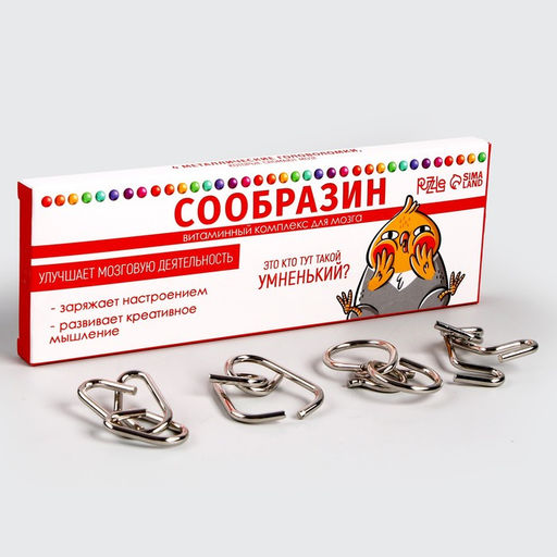 Металлические головоломки «Сообразин», набор 4 шт.