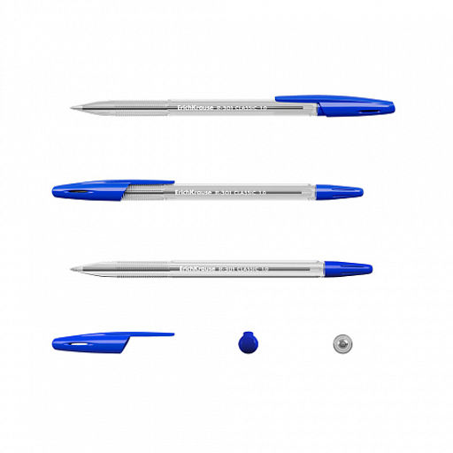 Цена за 24 шт. Набор из 4 ручек шариковых ErichKrause R-301 Stick Classic 1.0, цвет чернил: синий, черный, красный, зеленый (в пакете)