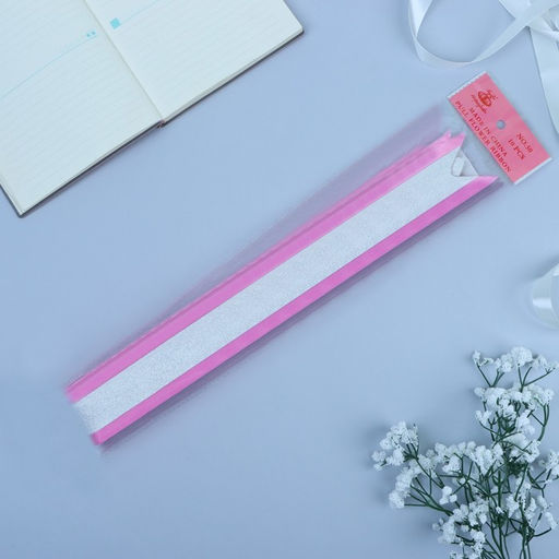 Цена за 10 шт. Бант-бабочка №5 Фактурная полоса, розовый - Simaland фото 3