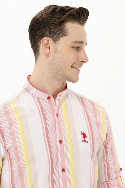 U. S. Polo Assn / Мужская красная рубашка с длинным рукавом - U.s. polo assn фото 9