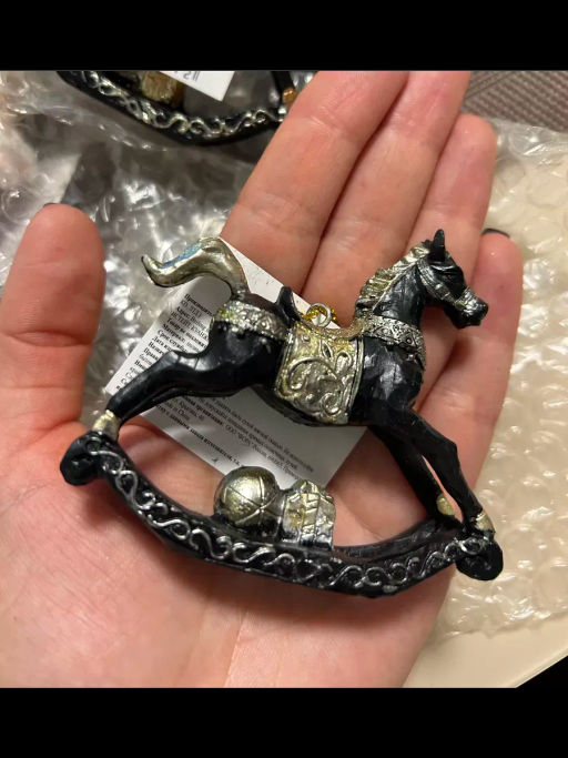 Украшение новогоднее Лошадка-качалка, L8,5 W2 H7 см, 2в. - Remecoclub фото 7