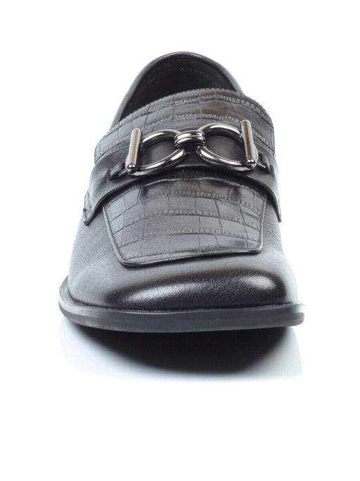 03-DP93-1 BLACK Лоферы женские (натуральная кожа)